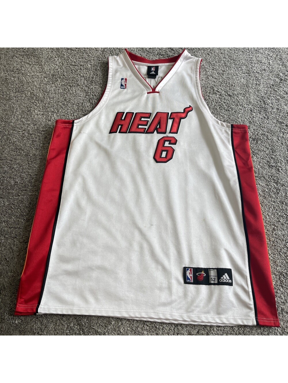 lebron james miami heat adidas jersey 52 Stiched Letters/numbers